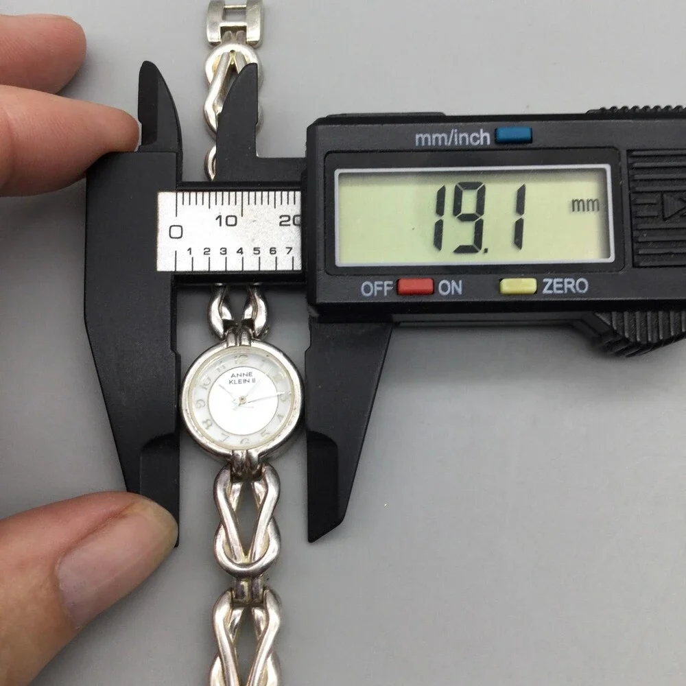 Anne Klein II Womens Watch 19mm White Dial Silver Tone Bracelet New Battery 6.5